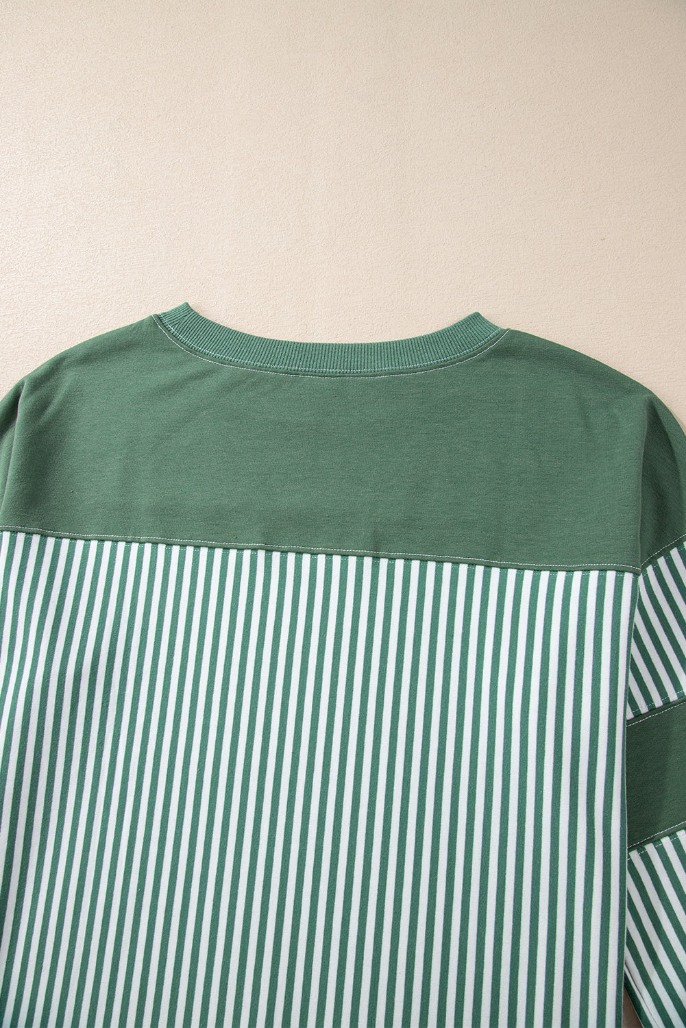 Striped Patchwork Oversized Tee