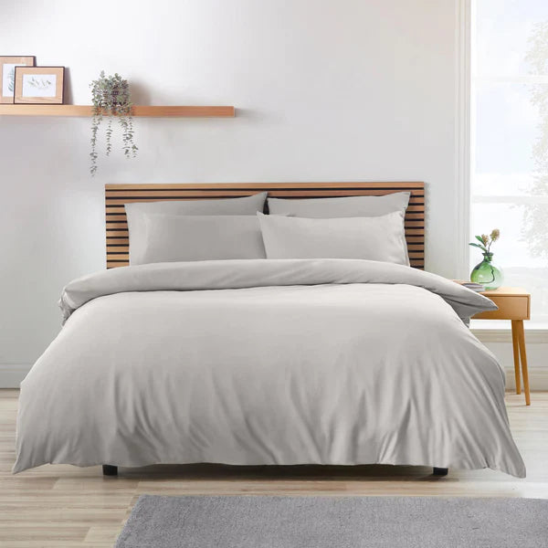 So Soft Non Iron Duvet Cover Set Grey by Catherine Lansfield