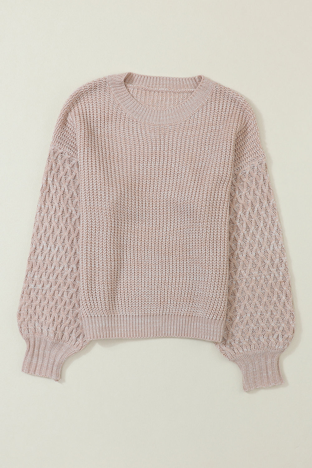 Chunky Knit Sleeve Drop Shoulder Sweater