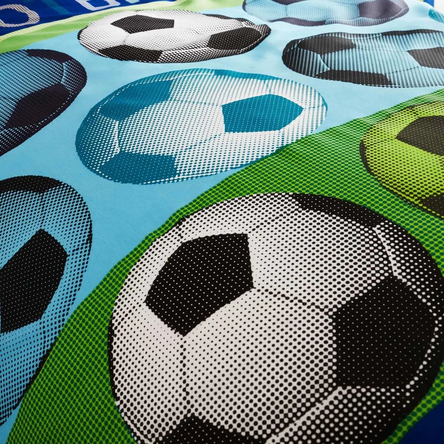 Football Reversible Blue Duvet Cover Set by Catherine Lansfield Kids