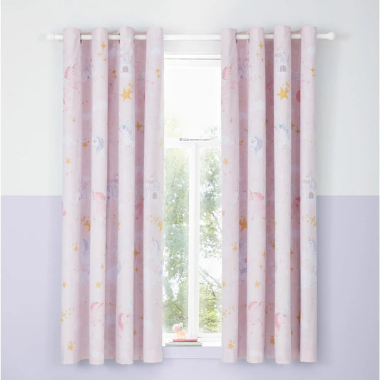 Fairytale Unicorn Eyelet Curtains by Catherine Lansfield