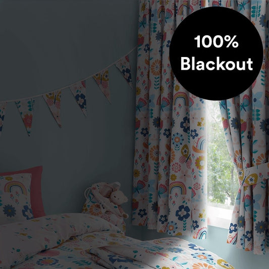 Flower Garden Thermal Blackout Curtains