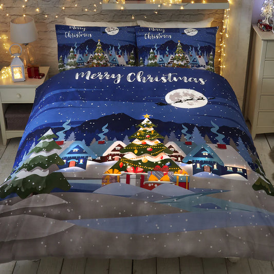 Glow In The Dark Easy Care Duvet Cover Set By Bedlam Christmas