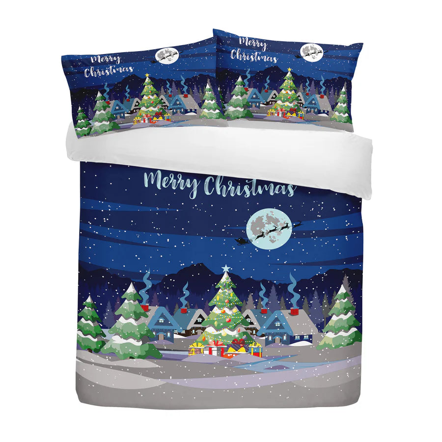 Glow In The Dark Easy Care Duvet Cover Set By Bedlam Christmas