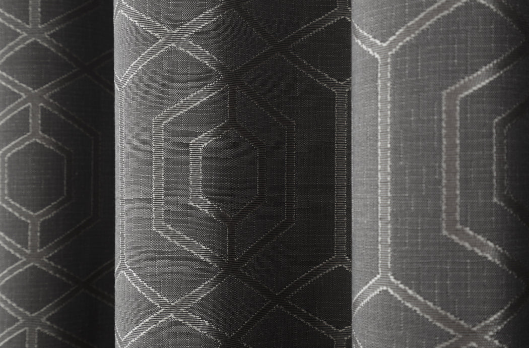 Camberwell Eyelet Curtains in Graphite by Curtina