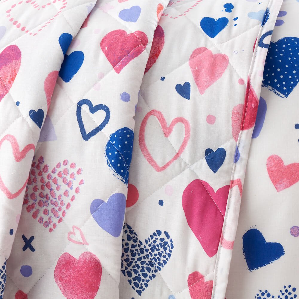 Hearts Quilted Throw