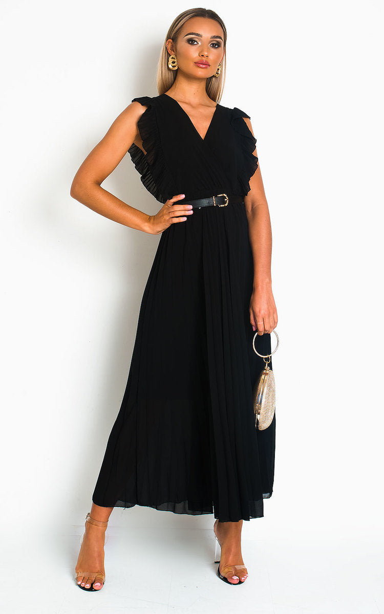 Pleated Maxi Dress