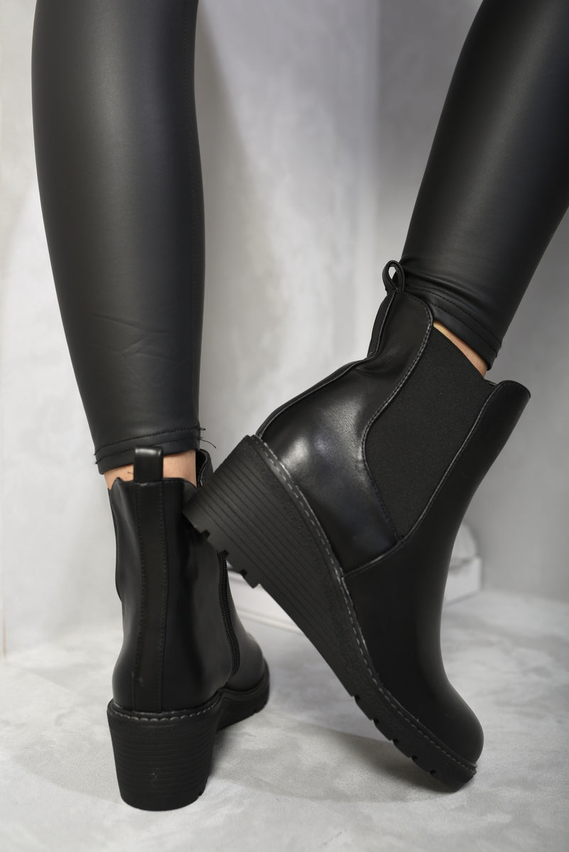 Low Wedge Ankle Boots