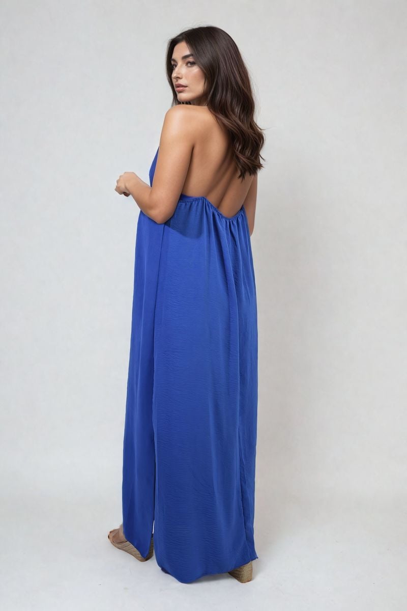 Spaghetti Strap Side Slit Maxi Dress