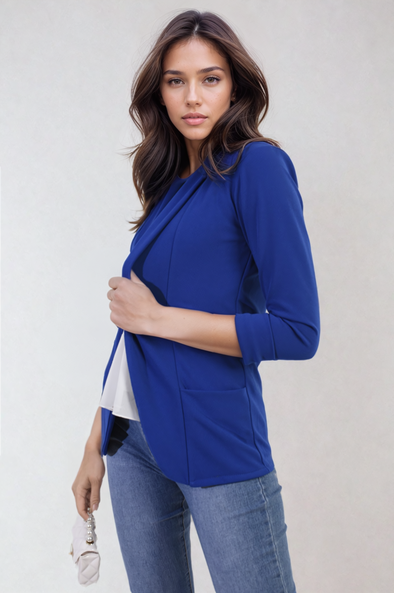 Open Front Cardigan with Front Pockets