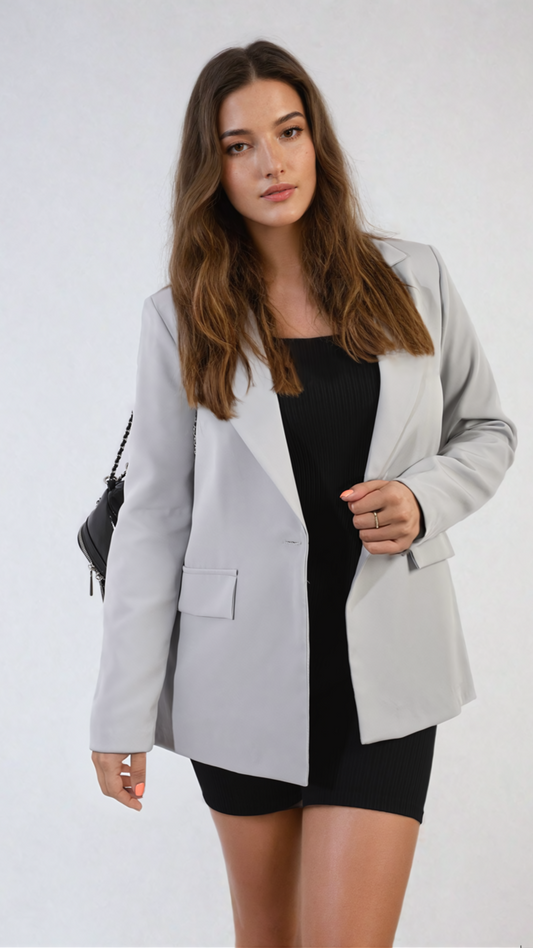 Open Front Oversized Casual Blazer