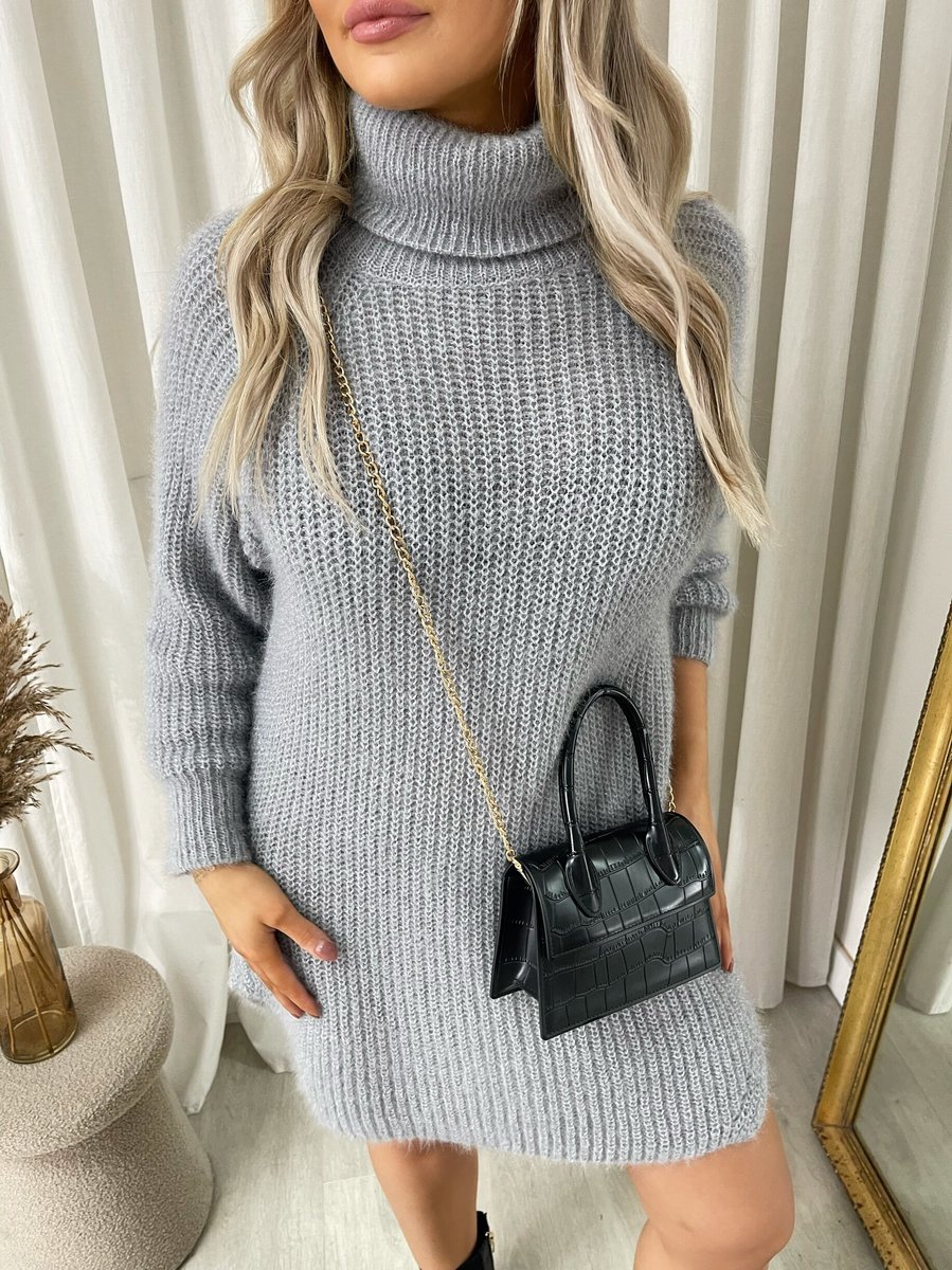 Chunky Roll Neck Knitted Jumper