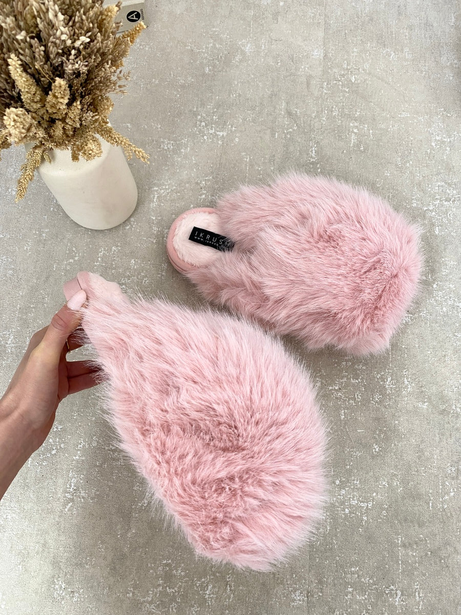 Fluffy Faux Fur Slippers - Limited Sizes/Stock