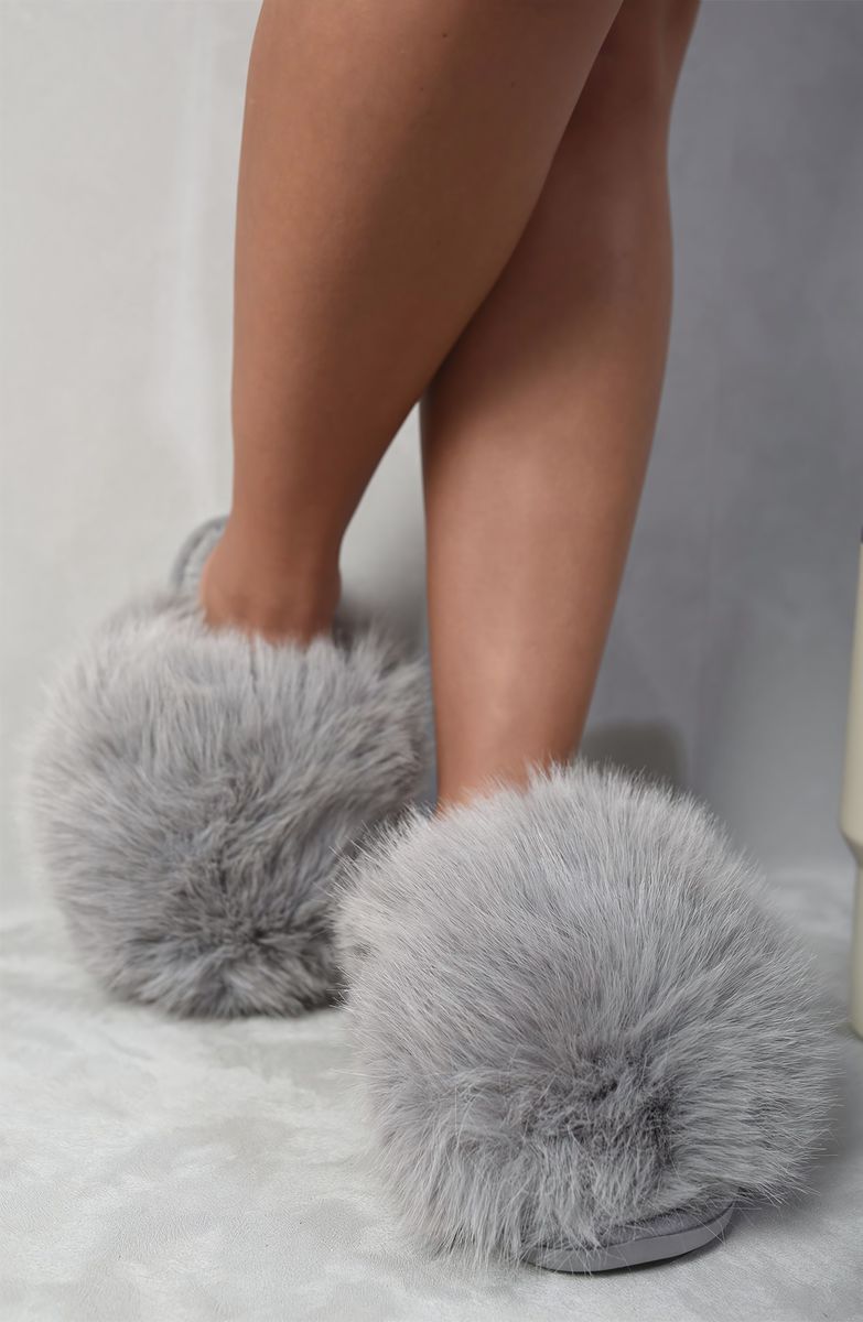 Fluffy Faux Fur Slippers - Limited Sizes/Stock