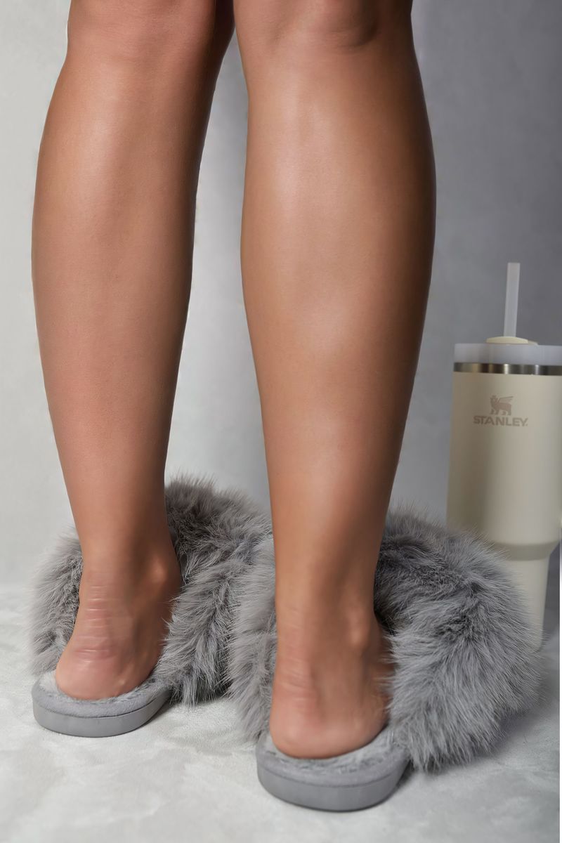 Fluffy Faux Fur Slippers - Limited Sizes/Stock