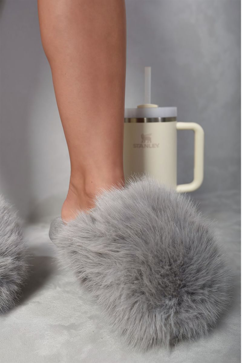 Fluffy Faux Fur Slippers - Limited Sizes/Stock