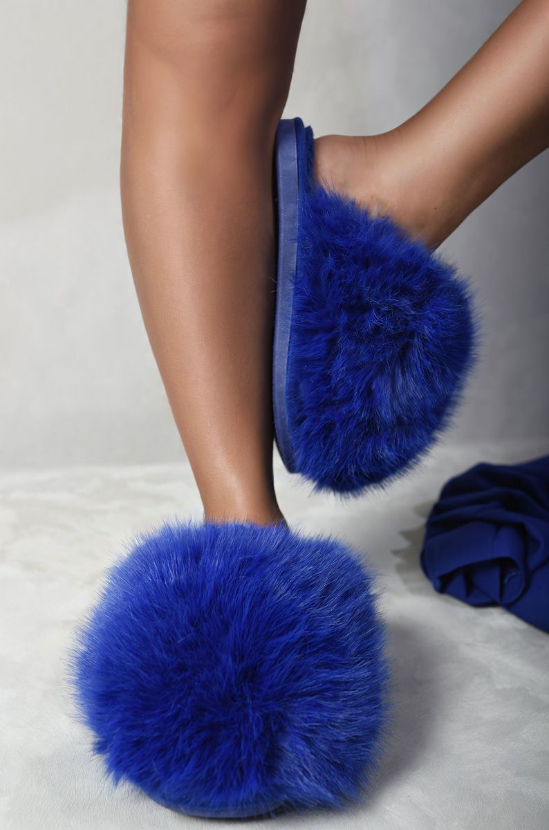 Fluffy Faux Fur Slippers - Limited Sizes/Stock