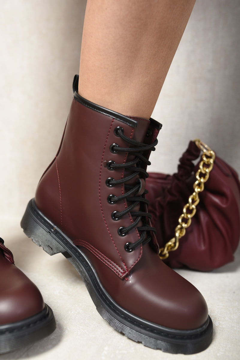 Lace-Up Platform Ankle Boots