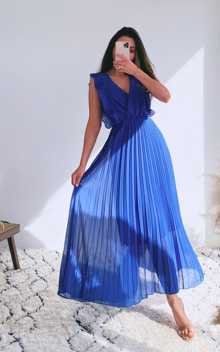 Pleated Maxi Dress