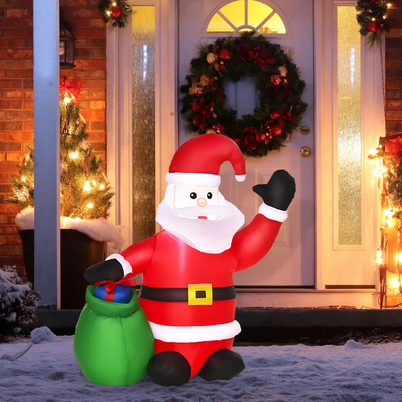 4FT Inflatable Blow up Christmas Santa Claus