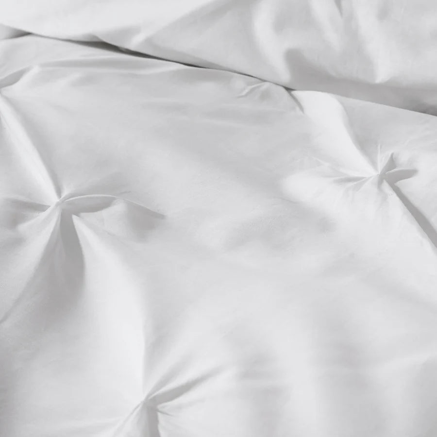 Lara Pleated Duvet Cover Set in White - by Serene