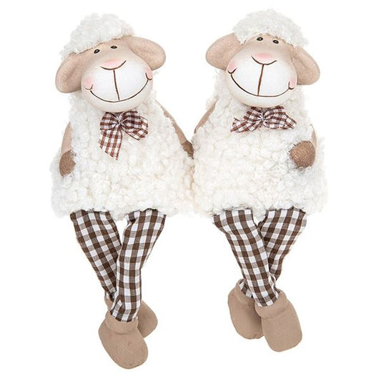 Set Of Two Large Sheep Shelf Sitters