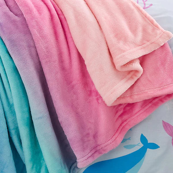 Mermaid Ombre Fleece Throw