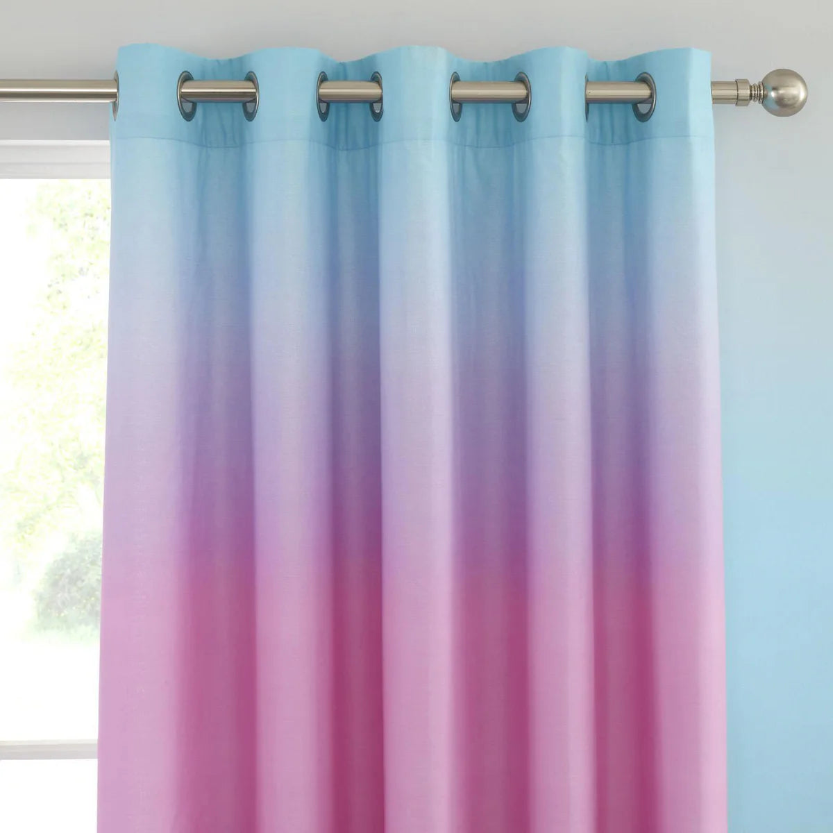 Ombre Rainbow Clouds Eyelet Curtains by Catherine Lansfield