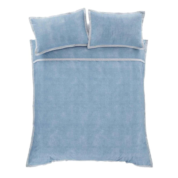 Oslo Textured Trim Denim Duvet Cover Set by Catherine Lansfield