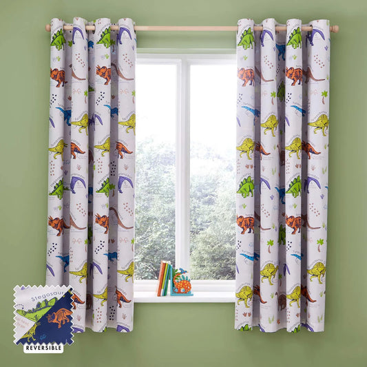 Prehistoric Dinosaurs Eyelet Curtains by Catherine Lansfield Kids