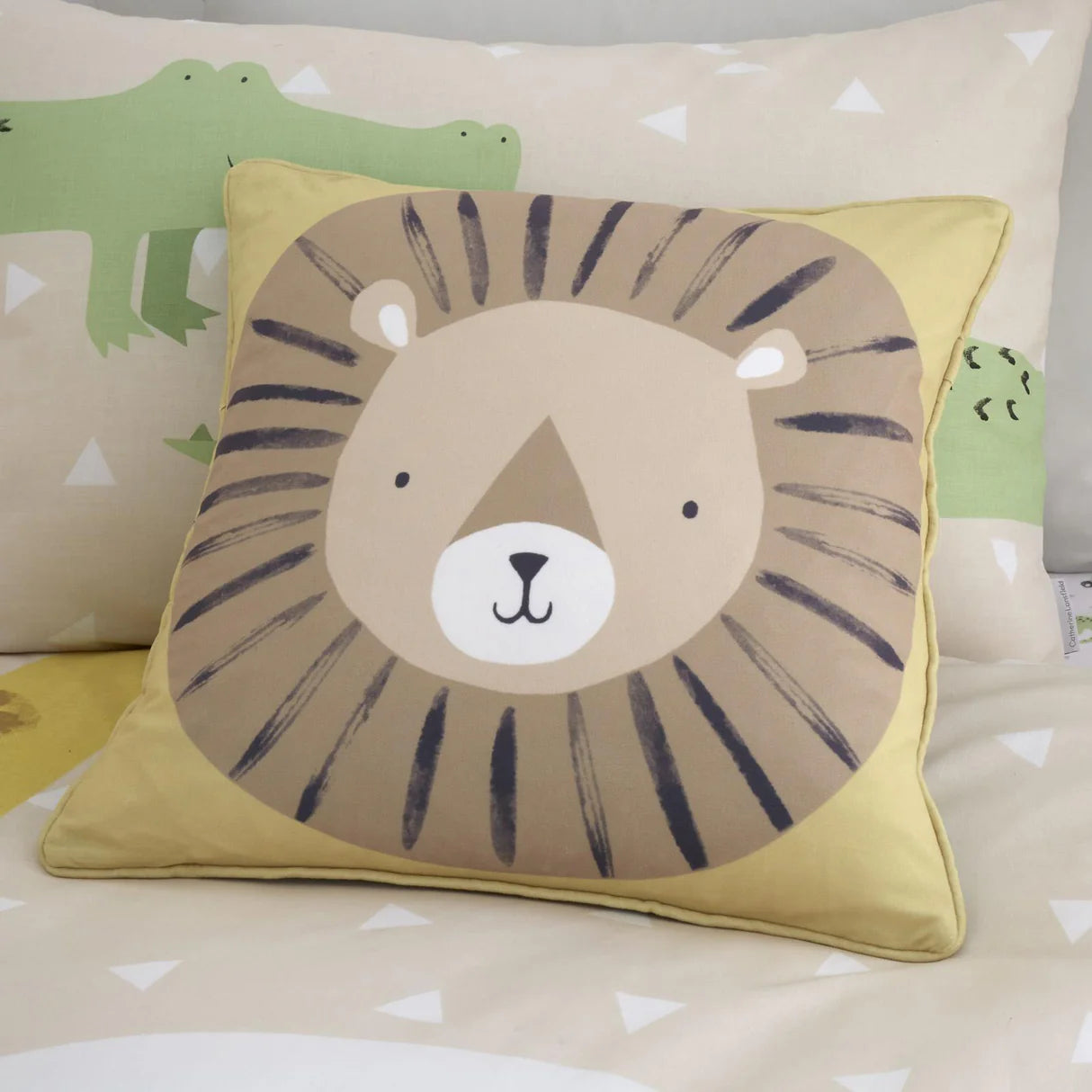 Roarsome Animals Filled Cushion by Catherine Lansfield