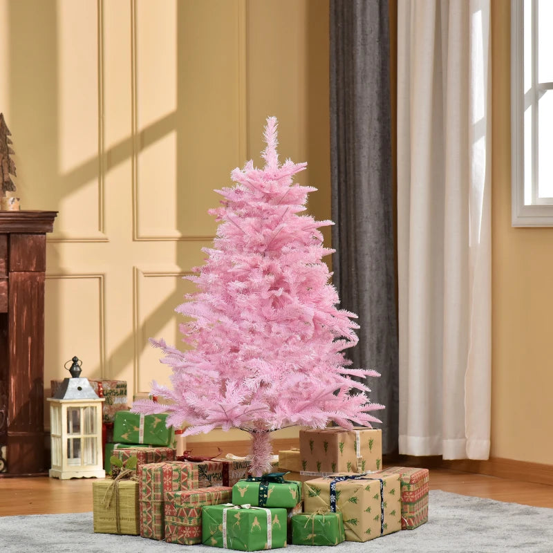 4FT Artificial Pink Christmas Tree with Automatic Open