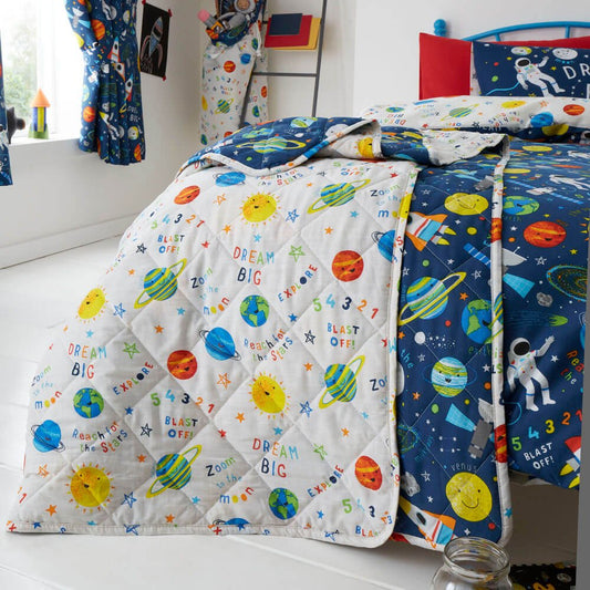 Space Explorer Quilted Throw