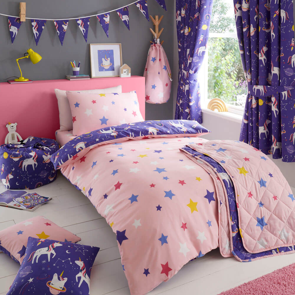 Space Unicorn Duvet Cover Set