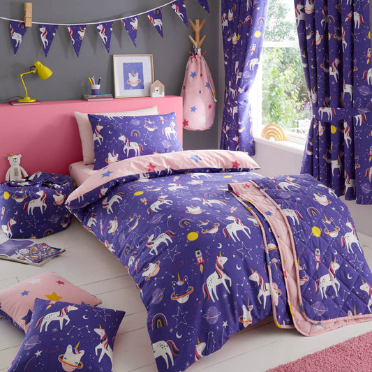 Space Unicorn Duvet Cover Set