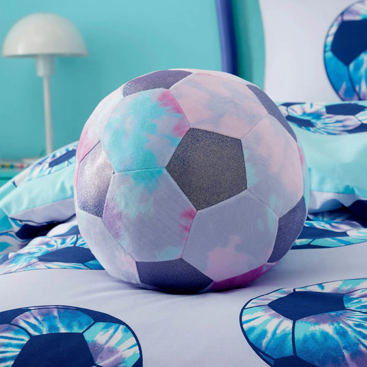 Tie Dye Football Shaped Cushion by Catherine Lansfield kids