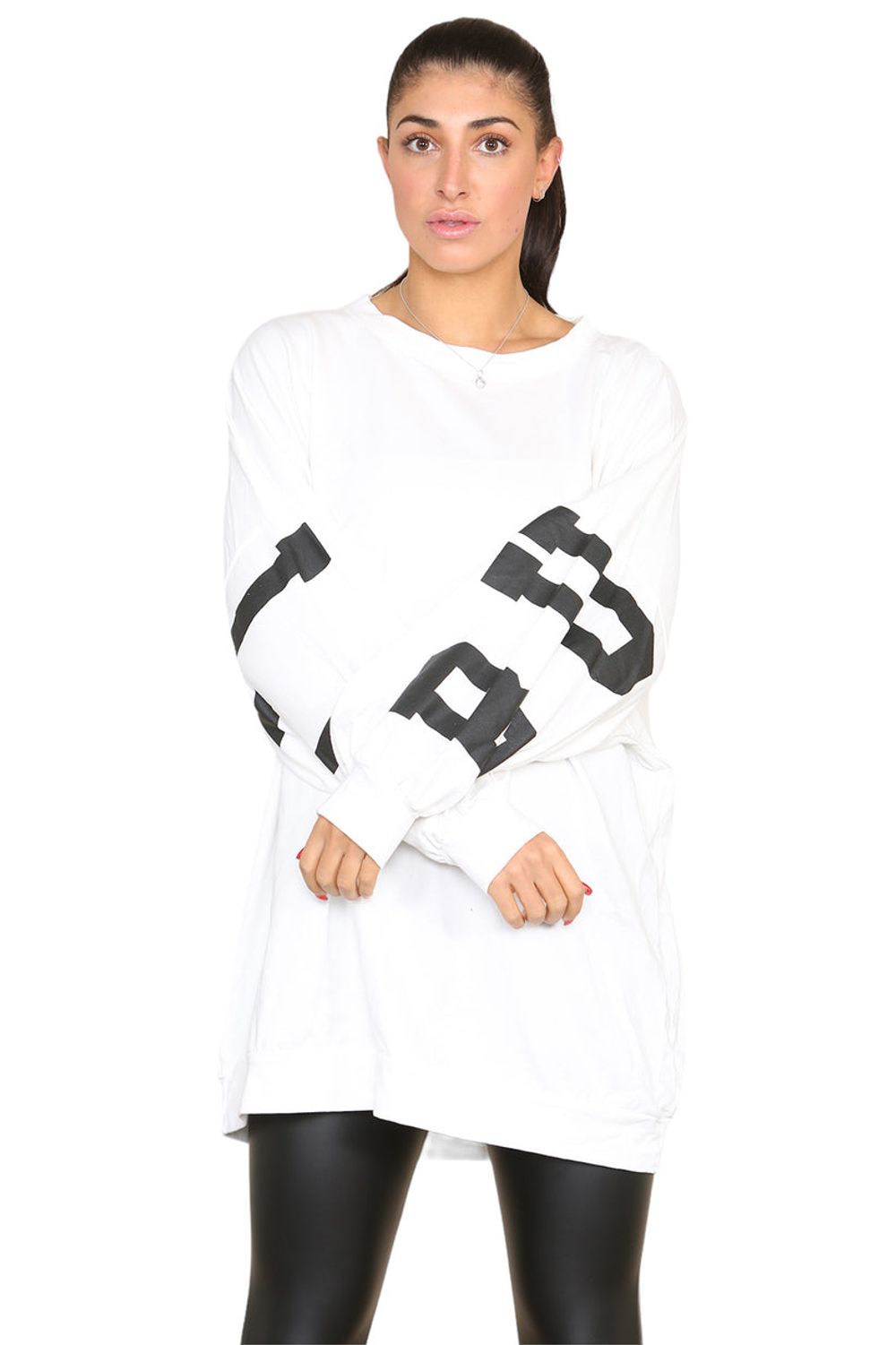 Buffalo Slogan Print Oversized Jumper Dress