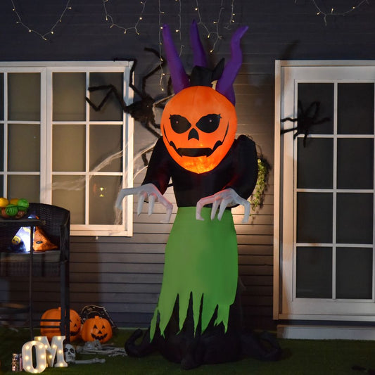 Halloween Pumpkin Ghost Inflatable with LED Lights