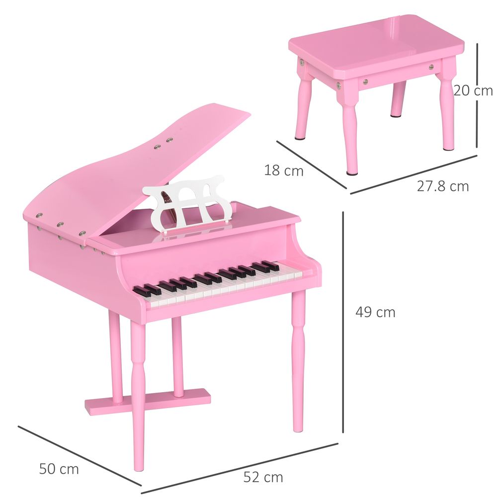 30 Keys Mini Kids Piano with Music Stand and Bench Best Gifts Toy