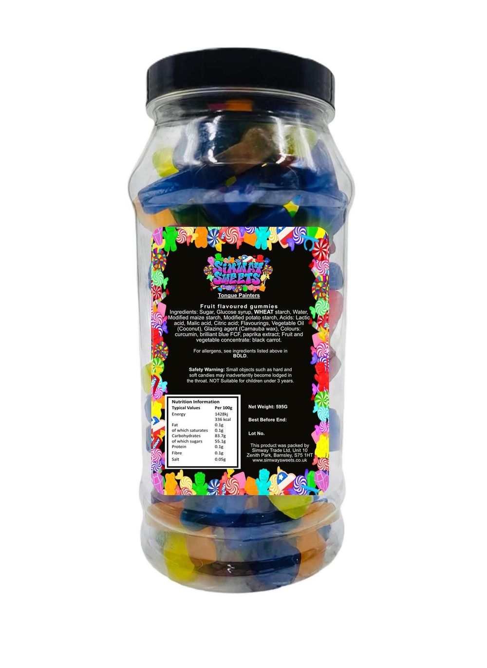 Tongue Painters Gummy Tongue Painting Dummies Retro Sweets Gift Jar