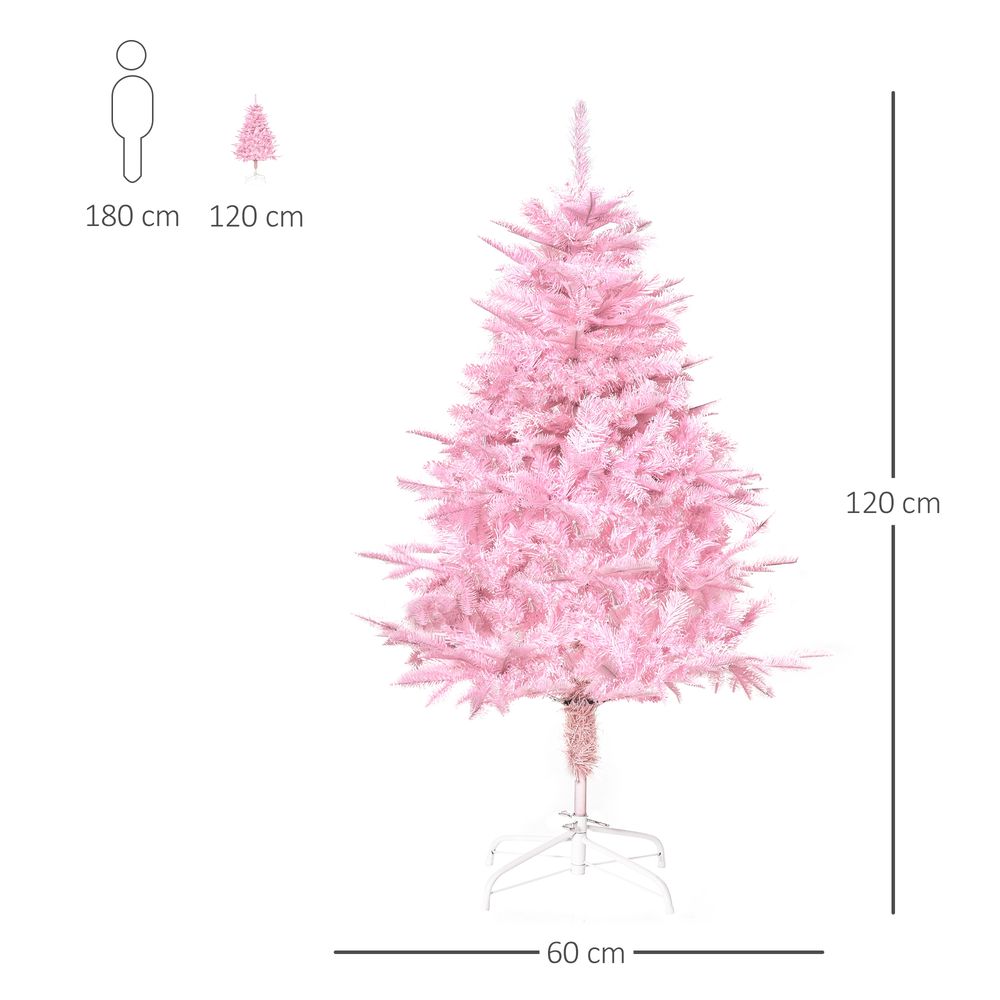 4FT Artificial Pink Christmas Tree with Automatic Open