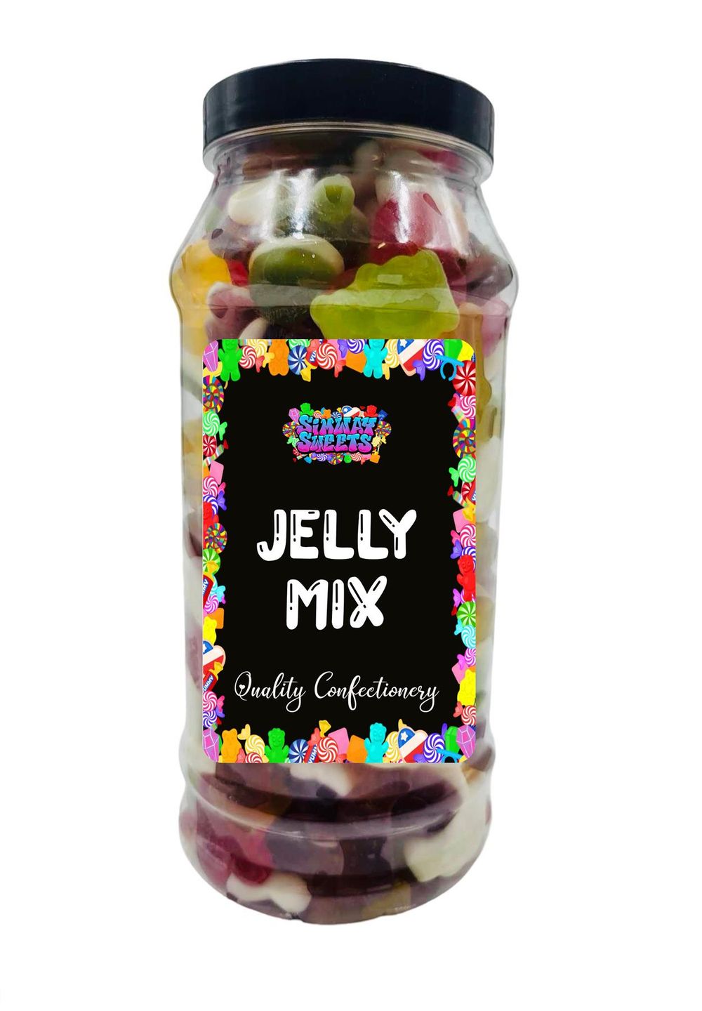 Jelly Mix Assorted Jellies Gummy Retro Sweets Gift Jar