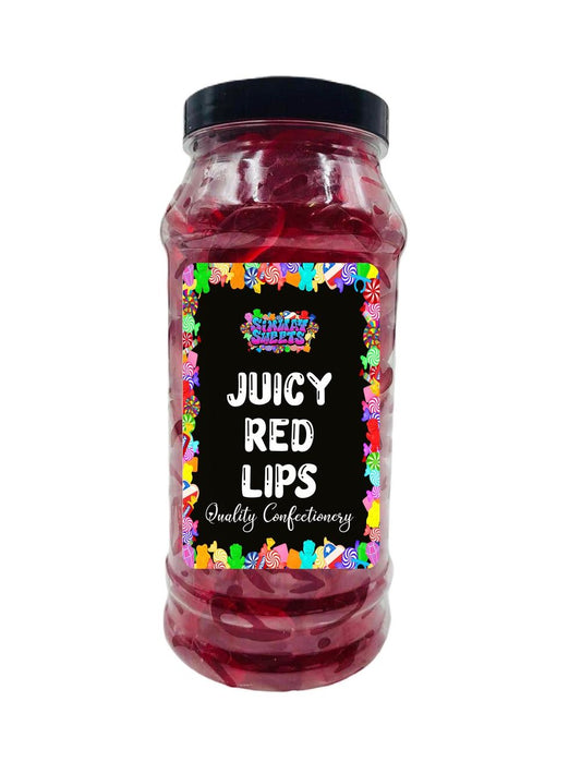 Red Cherry Flavoured Lips Gummy Jelly Sweets Retro Sweets Gift Jar