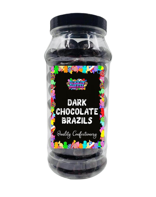 Dark Chocolate Brazil Nuts Choc Brazils Retro Sweets Gift Jar