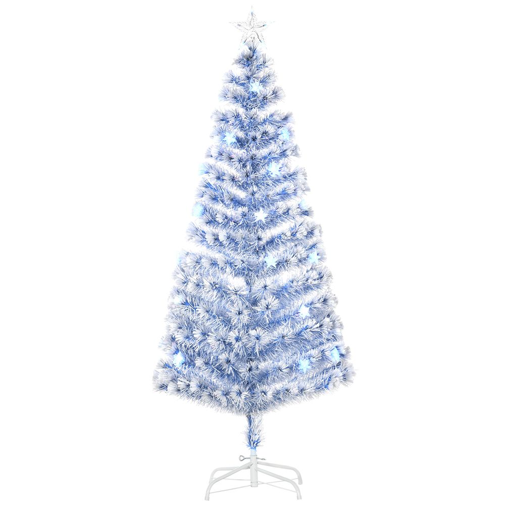 6FT Artificial Fibre Optic Christmas Tree with LED Lights