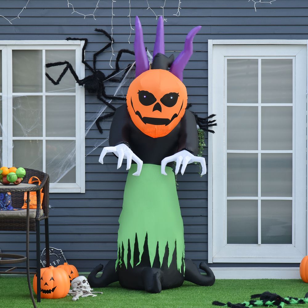 Halloween Pumpkin Ghost Inflatable with LED Lights