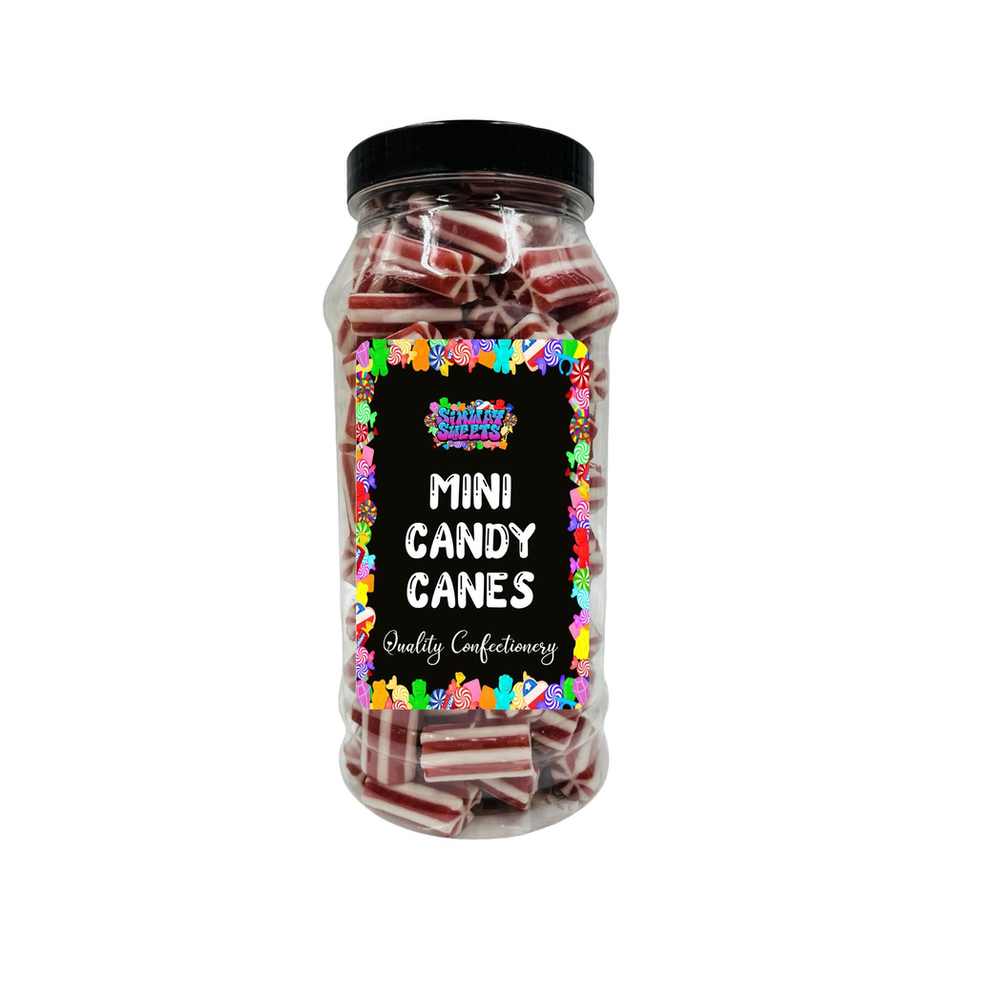 Mini Candy Canes Red & White Sweets Retro Sweets Gift Jar