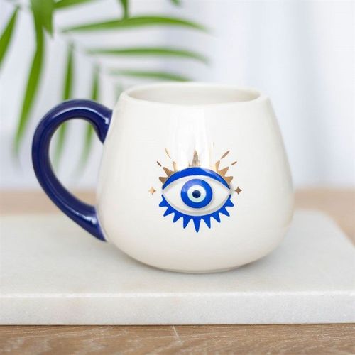 All Seeing Eye Rounded Mug in White