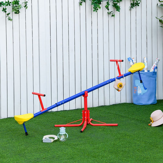 Kids 360° Rotating Metal Seesaw Swivel Teeter Totter for Garden