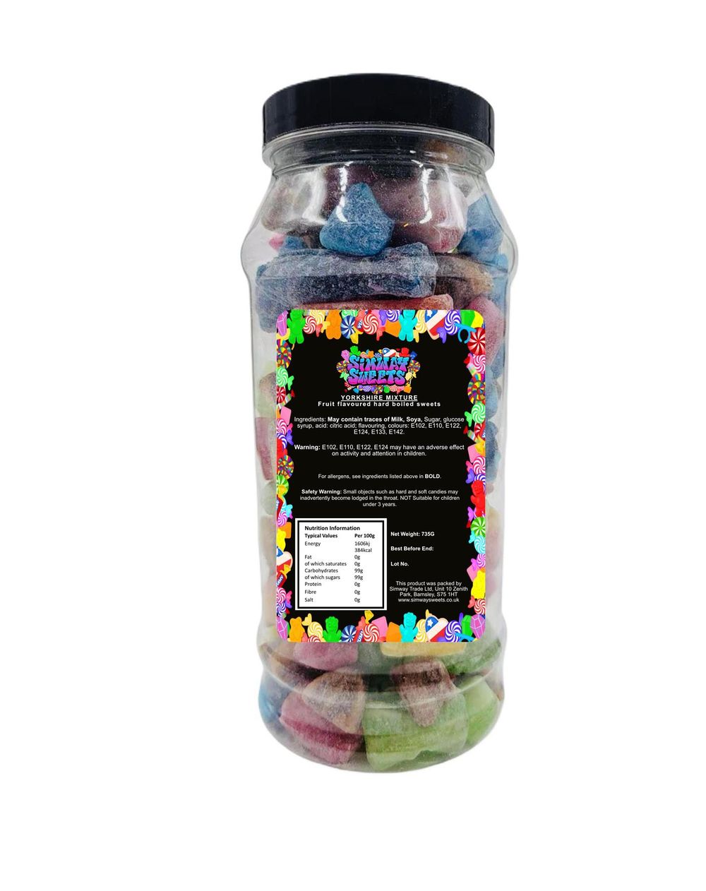 Yorkshire Mixture Retro Boiled Sweets Gift Jar